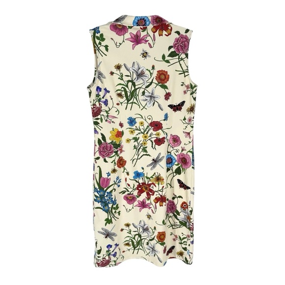 J McLaughlin Catalina Cloth Dress Womens Size Small Garden Floral Butterfly Bee - Picture 3 of 9